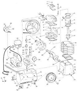 Air-Compressor Parts Diagram and Parts List for VT3013  Campbell Hausfeld Compressor